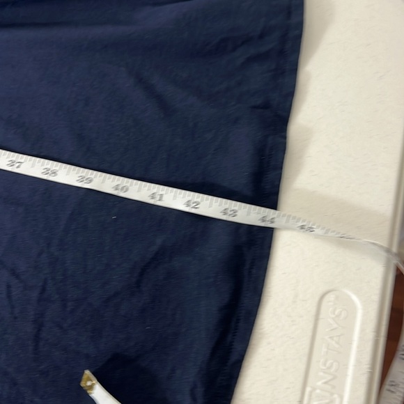 Boden Sz 20/22 Dress Navy Blue Cotton/Modal Jersey Flutter Sleeve Midi Career - Picture 9 of 11